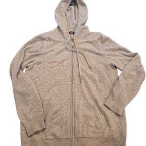 Quince Womens Zip-Up Hoodie Size Large By Measure Flaw Hole Wrist!